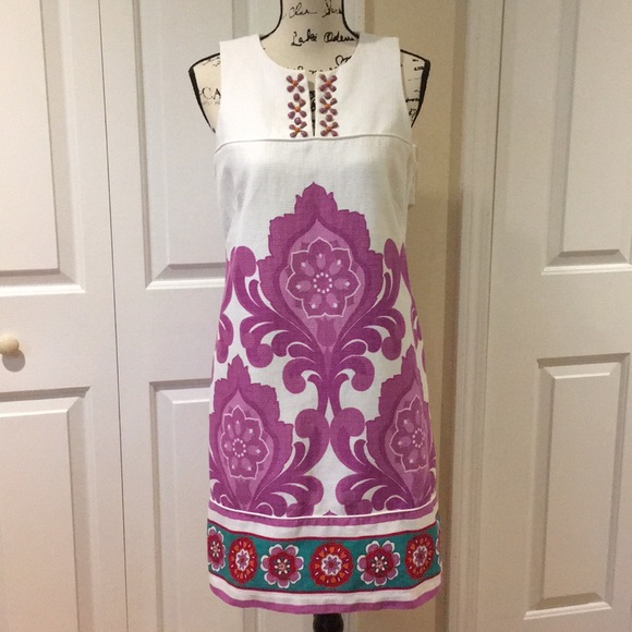 Laundry by shelli segal beaded shift dress Sz 8 - Picture 1 of 8